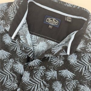 Nat Nast men’s silk blend printed short sleeve button up size xxl‎